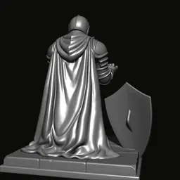 Medieval Knight Pen Holder – Decorative Figure 3d model