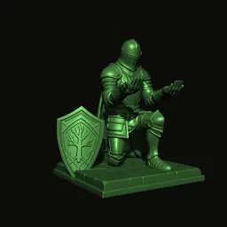 Medieval Knight Pen Holder – Decorative Figure 3d model