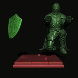 Medieval Knight Pen Holder – Decorative Figure 3d model