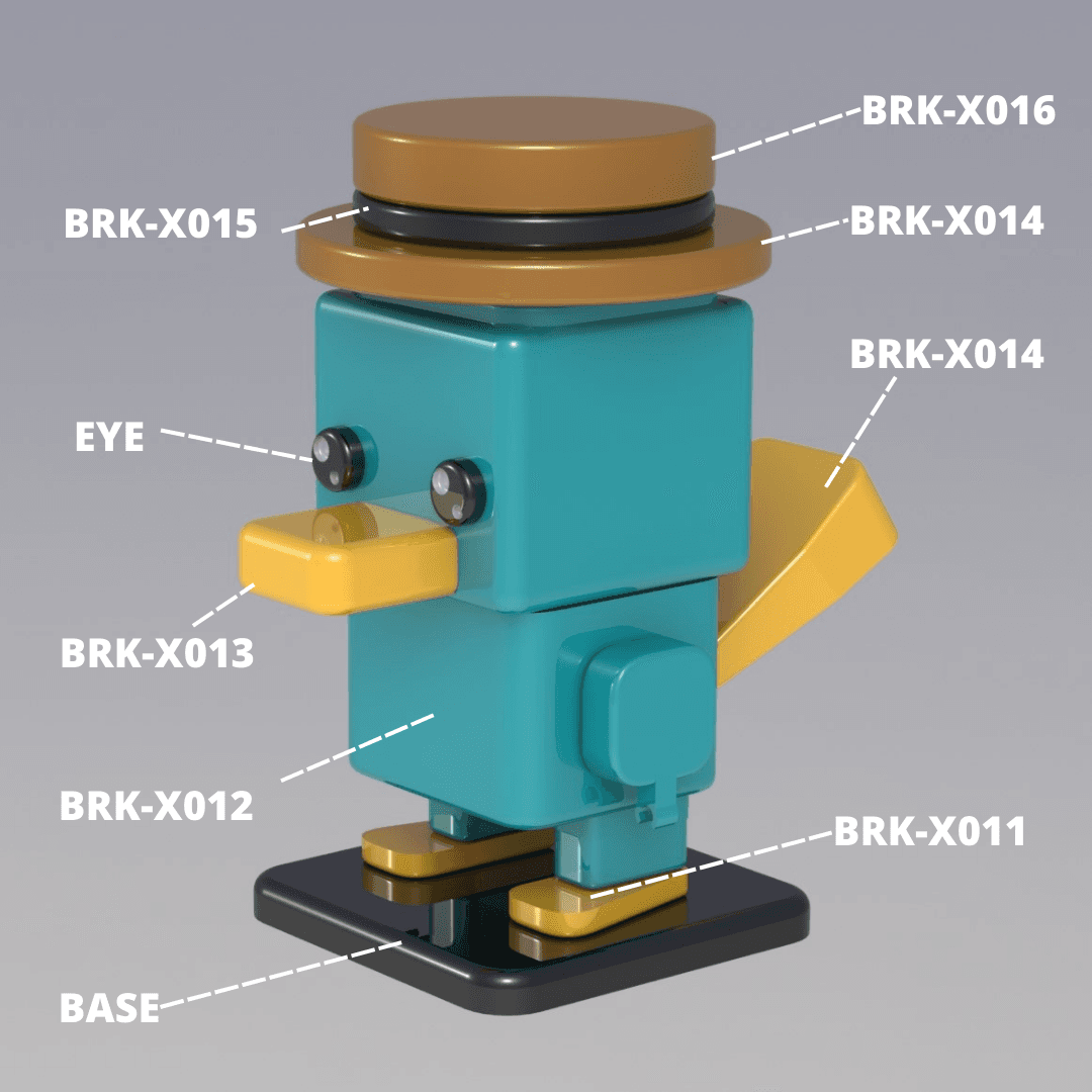 SQUARED PERRY THE PLATYPUS 3d model