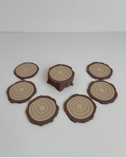 Tree Trunk Coaster Set 3d model