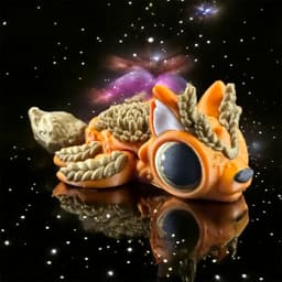 Virgo Zodiac Fox and Turtle 3d model