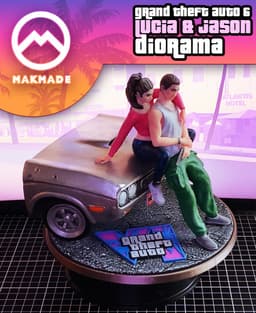 GTA 6 LUCIA & JASON DIORAMA 3d model