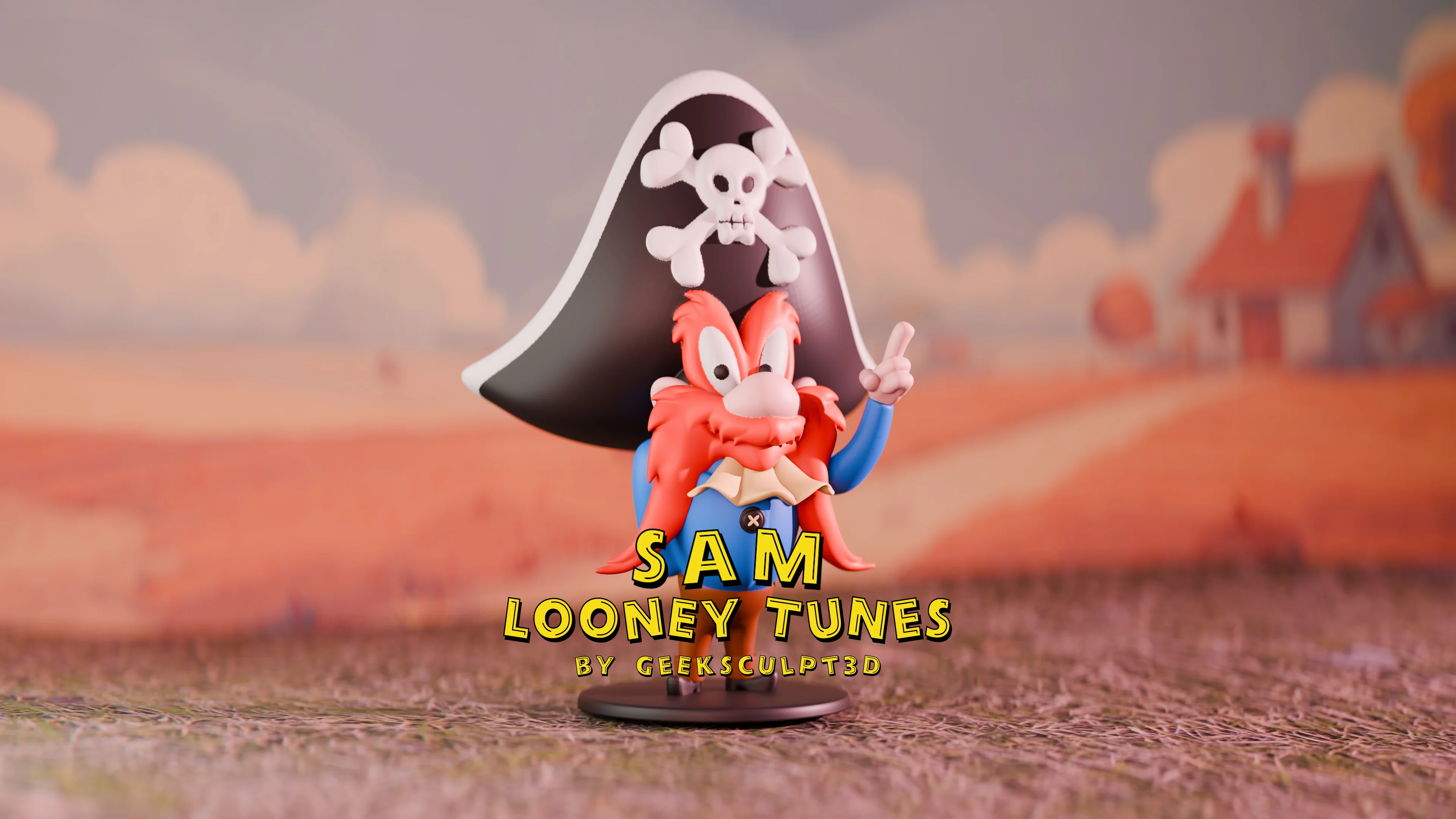 Looney Tunes Yosemite Sam Figure for Cartoon Fans 3d model