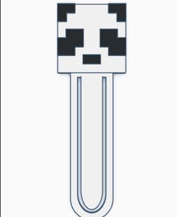 panda bookmark.stl 3d model