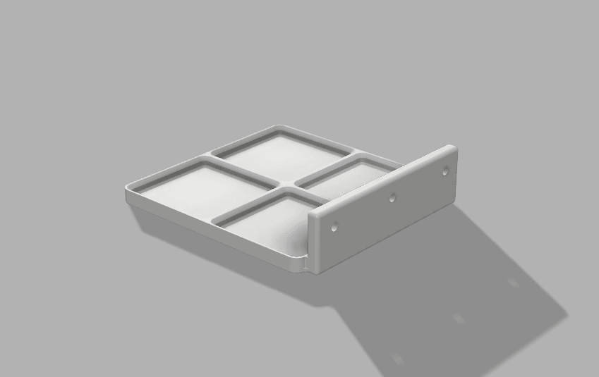 Gridfinity 2x2 Wallmount Baseplate 3d model