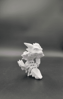 Cold Snap, Winter Dragon Child - Articulated Snap-Flex Fidget (Medium Tightness Joints) 3d model