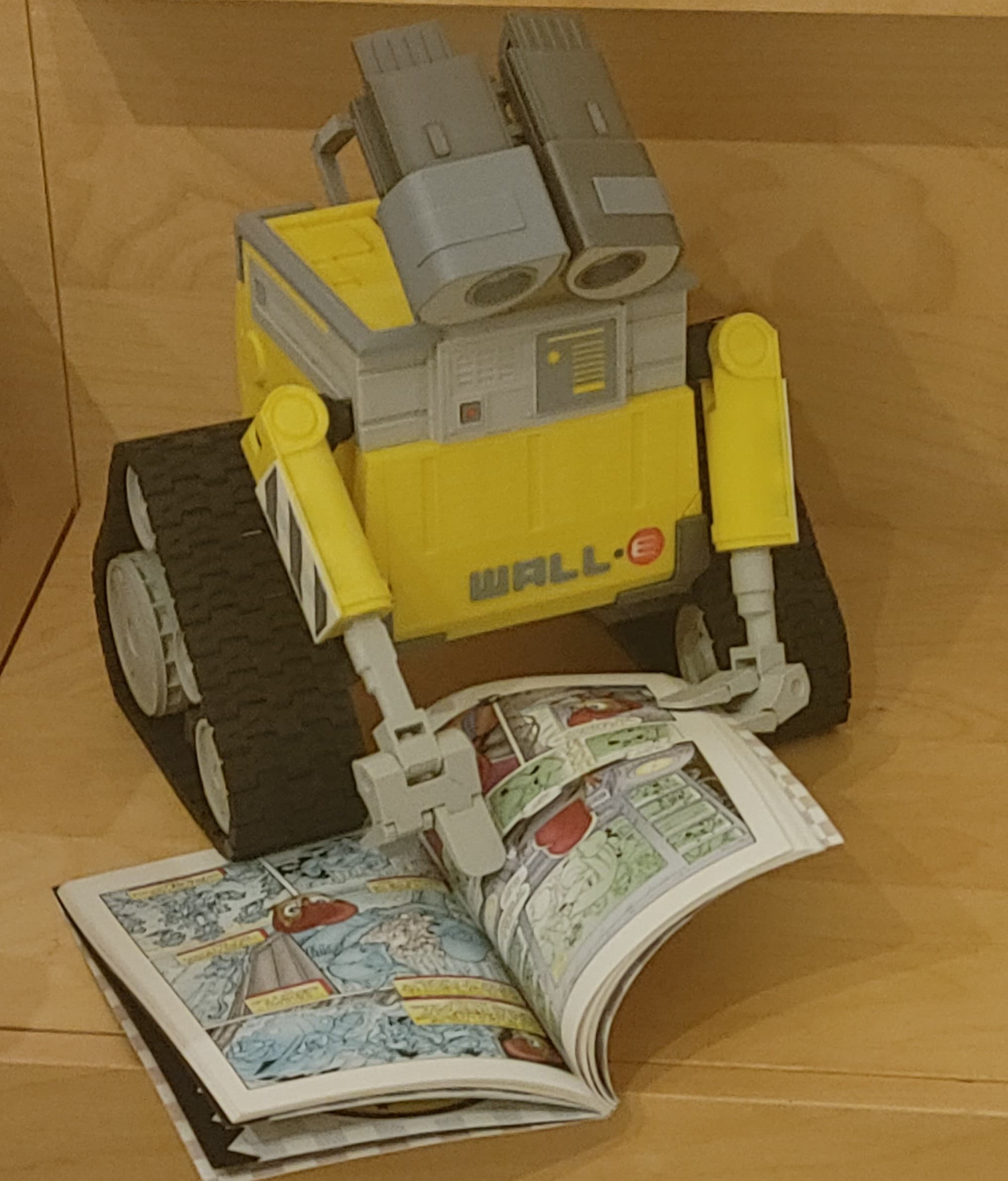 Amazing! My son loves posing Wall-E in different ways. In the pic where he's reading a comic, you can see we've already had to make a couple repairs, but it seems more authentic!