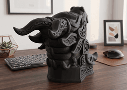Celtic Dragon Candle Holder, Viking Dragon Tealight Holder, Nordic Dragon Decor, 3D Printed Fantasy 3d model