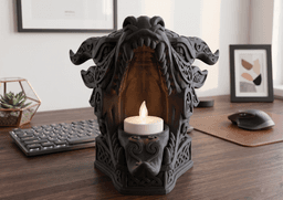 Celtic Dragon Candle Holder, Viking Dragon Tealight Holder, Nordic Dragon Decor, 3D Printed Fantasy 3d model