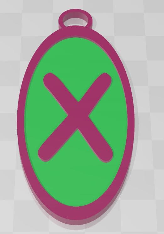 X KEYCHAIN 2.stl 3d model