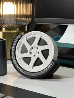 Vertical Tire Stand for Wheel Coaster Sets - *Wheel Coasters Not Included 3d model