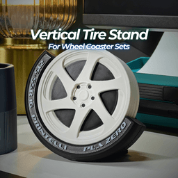 Vertical Tire Stand for Wheel Coaster Sets - *Wheel Coasters Not Included 3d model