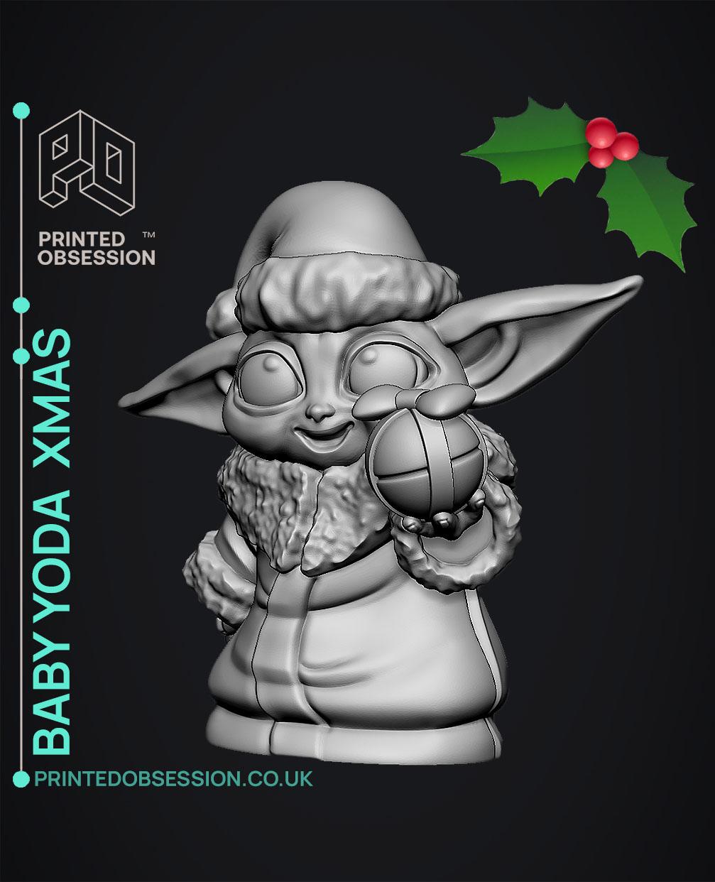 Baby Yoda Ball Xmas - Star Wars - Fan Art 3d model