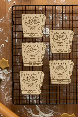 Spongebob Cookie Cutter, Biscuit Cutter 3d model