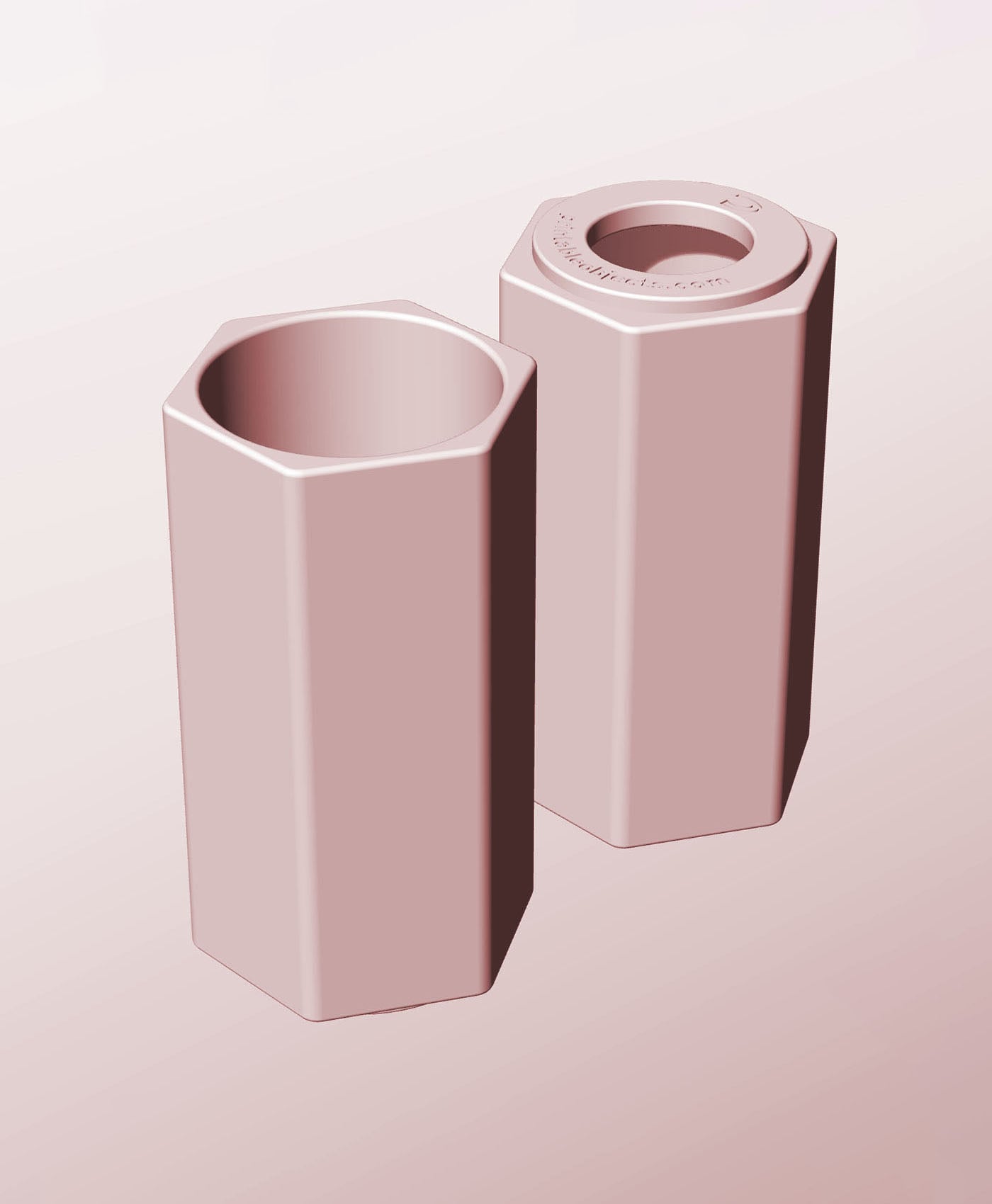 CH68-150-P Pierced container modular stackable module bin box 3d model