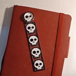 Halloween Skull BookMark, Scare BookMark 3D STL File, Halloween Gift, Skull Lover Accessories 3d model