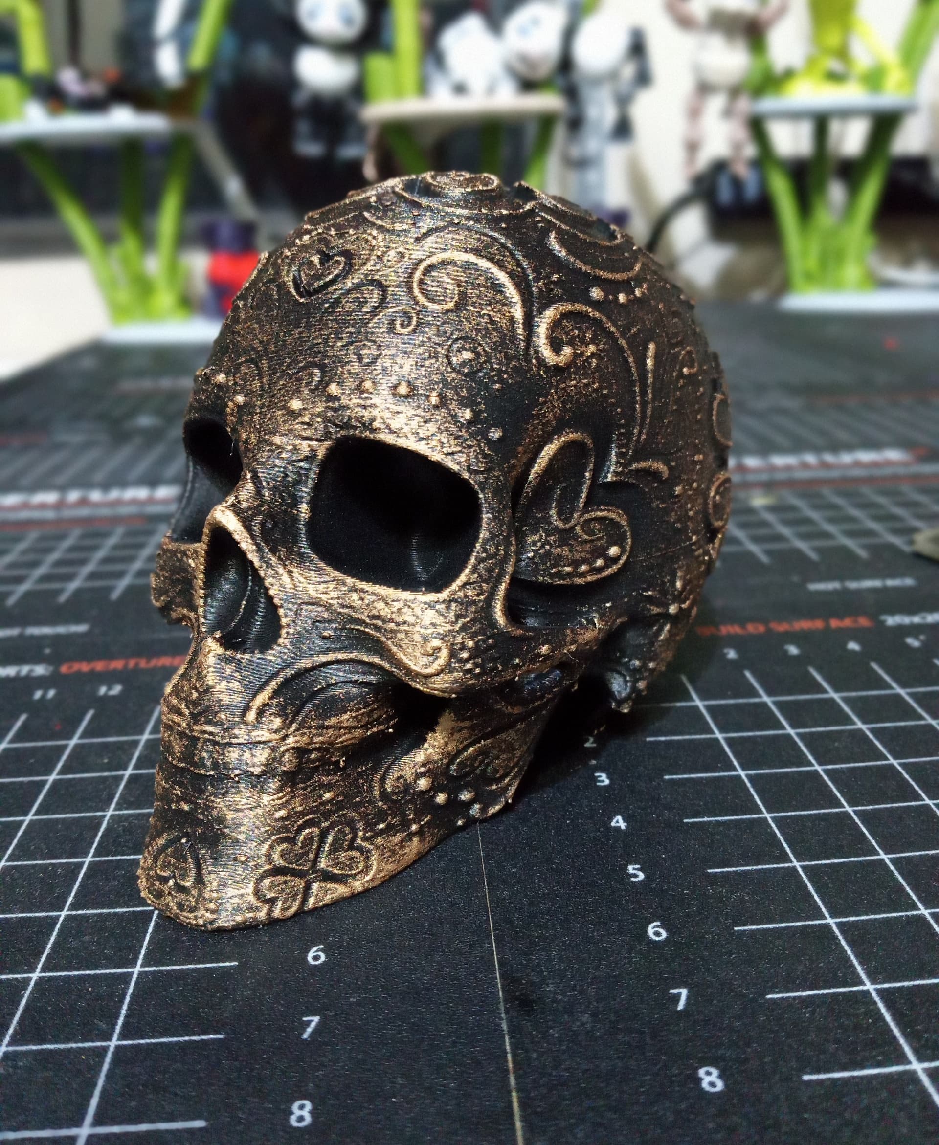 charcoal black and rub-n-buff