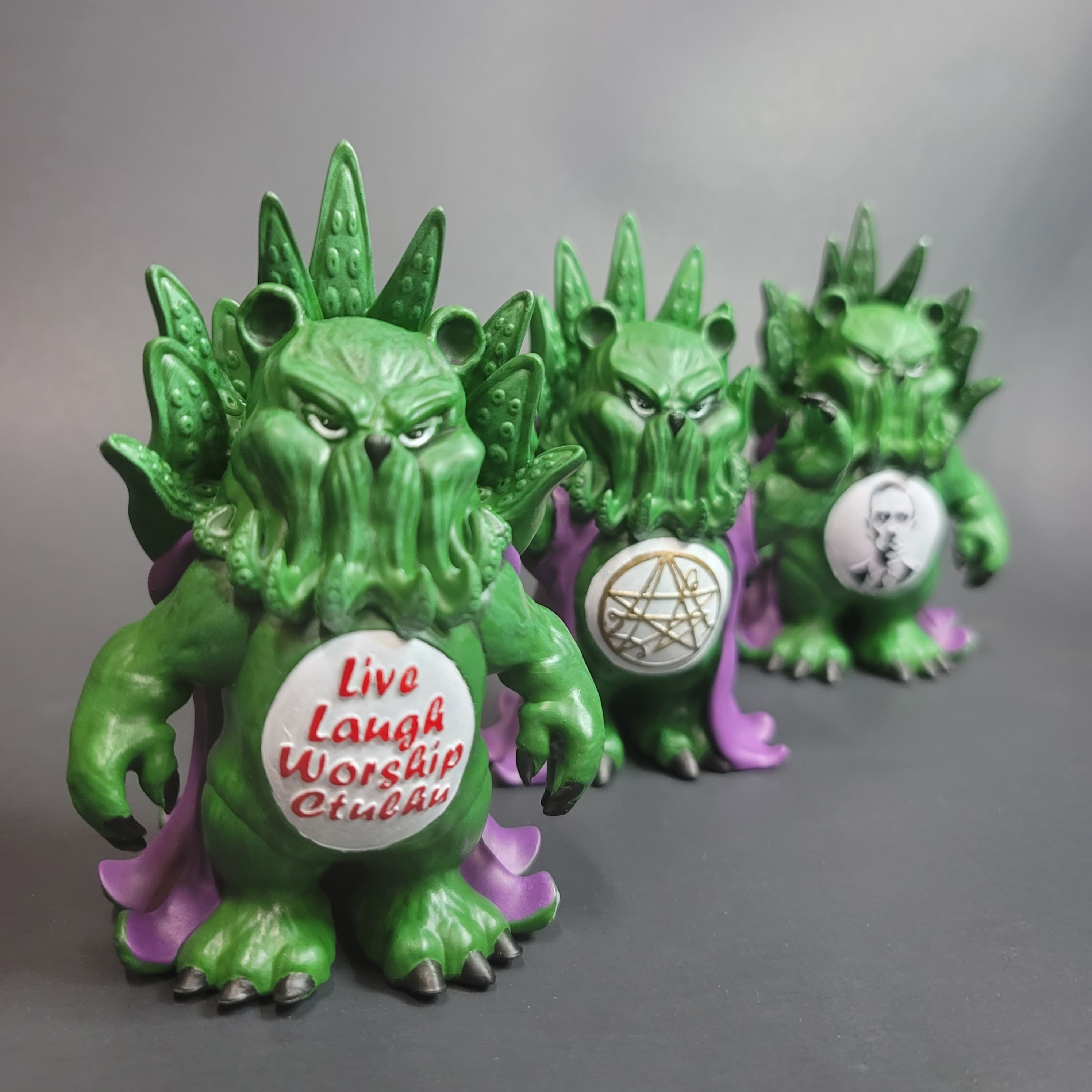 Cthulhu Bear alt versions HP. lovecraft and live laugh worship. 3d model