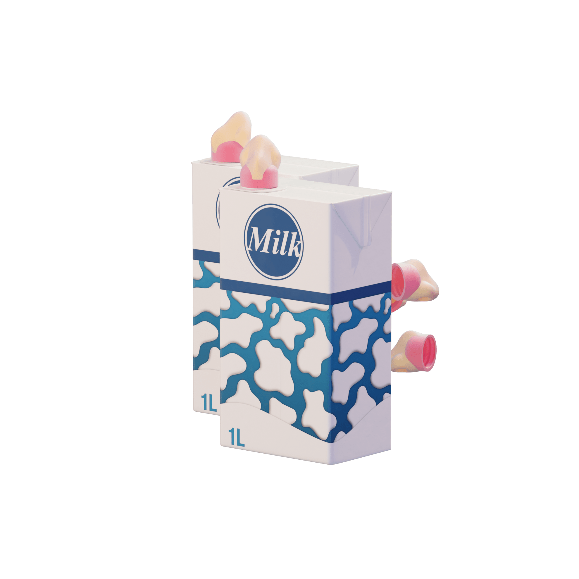 Nose Milk Jug Topper 3d model