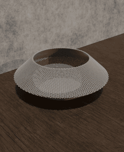 mesh pattern bowl.3mf 3d model
