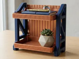 Omni-Shelf: Organizer for Desk & Wall Mount 3d model