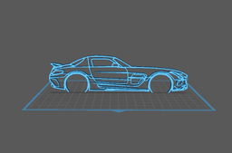 Mercedes - SLS AMG Wall Art 3d model