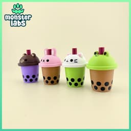 Bubble Tea Fidget Clicker Keychain Bundle 3d model