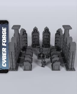 Outlands Terrain - With Free Cyberpunk - Sci-Fi Gift Ideas for RPG and Wargamers 3d model