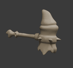 Fantasy Bone Hammer 3D Printable STL v2 3d model