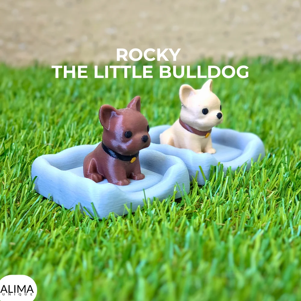 Rocky The Little Bulldog / Mini Design / Keychain / Toy 3d model