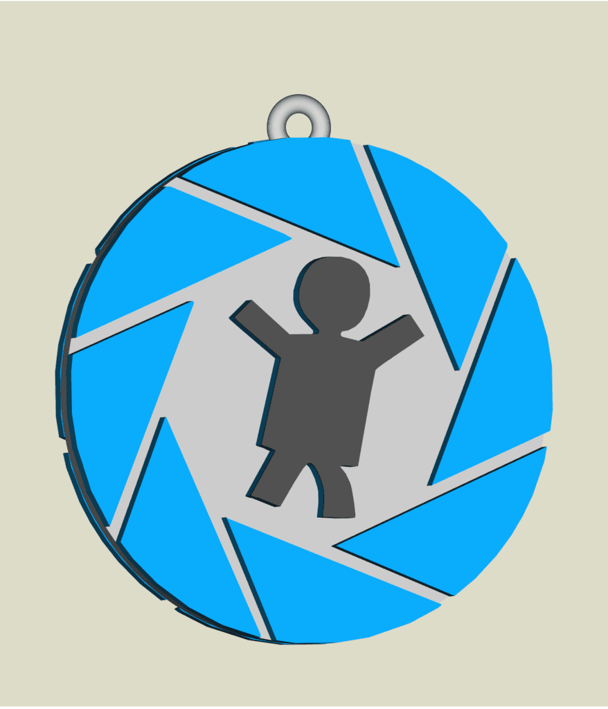 Aperture laboratories science key chain, earring, dogtag, jewlery, logo 3d model
