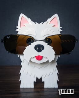 WEST HIGHLAND WHITE TERRIER GLASSES HOLDER 3d model