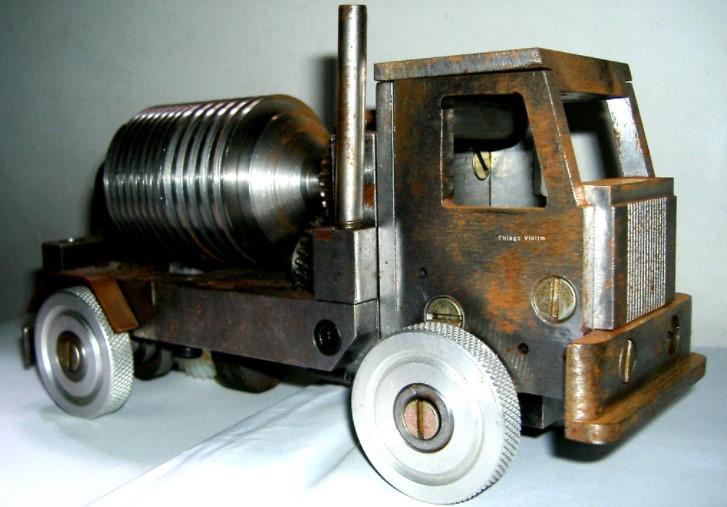 Concrete-mixer truck - Metal model. - 3d model