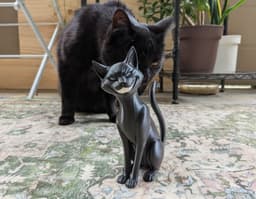 Dark Siamese Cat Sculpture 3d model