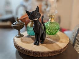 Dark Siamese Cat Sculpture 3d model