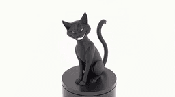 Dark Siamese Cat Sculpture 3d model