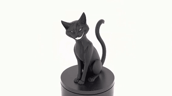 Dark Siamese Cat Sculpture 3d model
