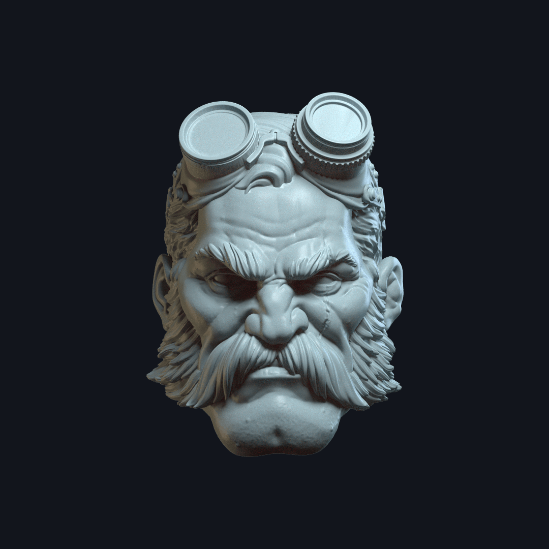 Dex v7 Action Figure Head 3d model