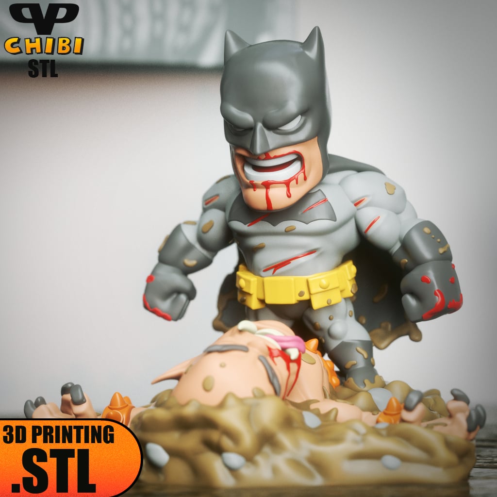 Dark Knight Return Chibi STL for 3D Printing ChibiSTL 3DXM 3d model