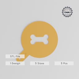 Bone Art Stencil Set, 5 Sizes, Compatible with Cocoa & Paint, Ideal for Latte Art, Decor & Painting PRODUCT_1373 3d model