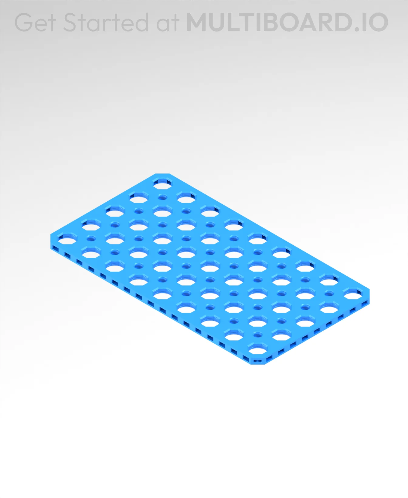 5x9 MU - Mid Hole, Small Thread MU - MultiBoard Plate 3d model
