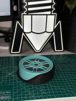 RPF1 Style Coaster with Tire Stand.stl 3d model