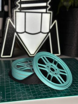 RPF1 Style Coaster with Tire Stand.stl 3d model