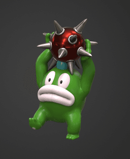 Spike with a spiney - Mario fan art 3d model