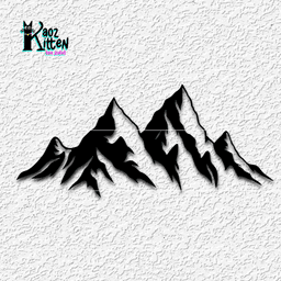 twin peaks mountain range wall art natural mountains outdoor decor 3d model