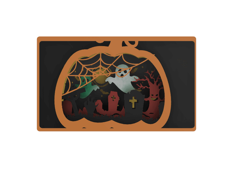 Halloween Shadow Box 3d model