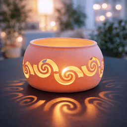Spiral Pattern Candle Holder | Modern Tea Light - Shadow Lantern | Cozy Home Decor & Ambient Lightin 3d model
