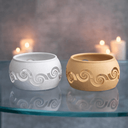 Spiral Pattern Candle Holder | Modern Tea Light - Shadow Lantern | Cozy Home Decor & Ambient Lightin 3d model