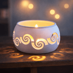 Spiral Pattern Candle Holder | Modern Tea Light - Shadow Lantern | Cozy Home Decor & Ambient Lightin 3d model